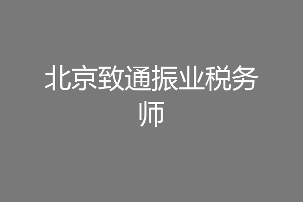 北京致通振业税务师