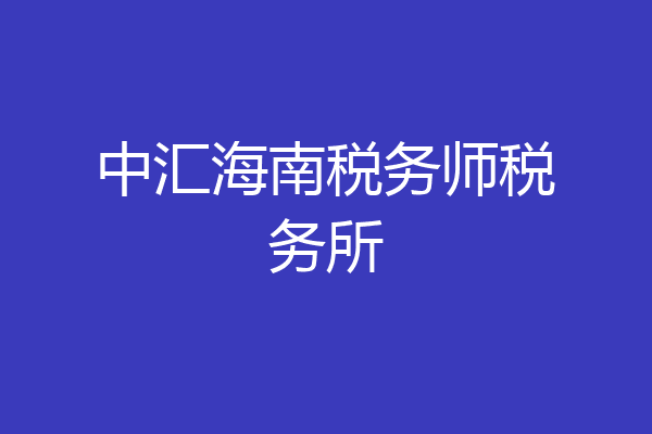 中汇海南税务师税务所