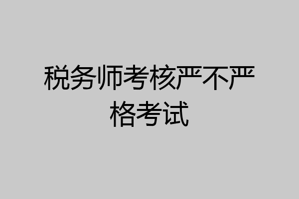 税务师考核严不严格考试