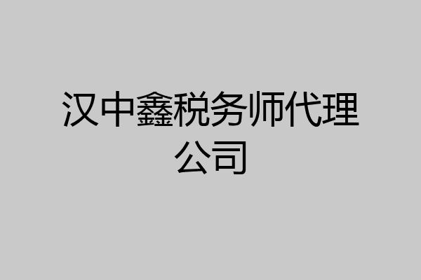 汉中鑫税务师代理公司