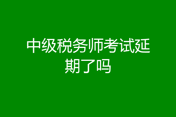 中级税务师考试延期了吗