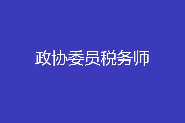 政协委员税务师