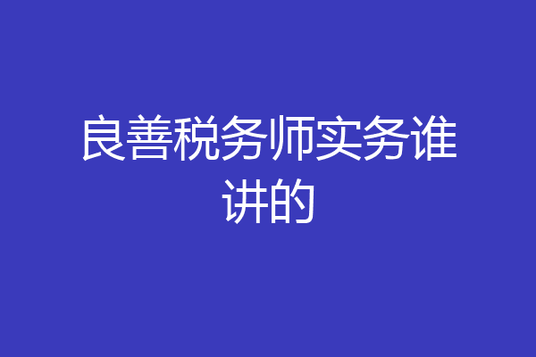 良善税务师实务谁讲的