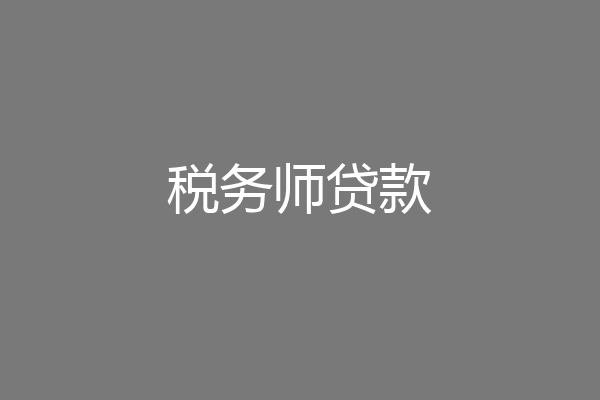 税务师贷款