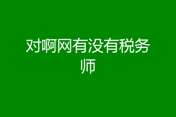 对啊网有没有税务师