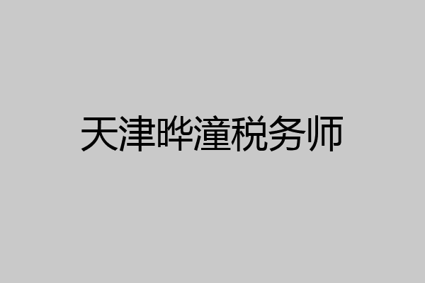天津晔潼税务师
