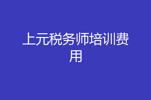 上元税务师培训费用