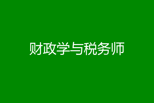 财政学与税务师