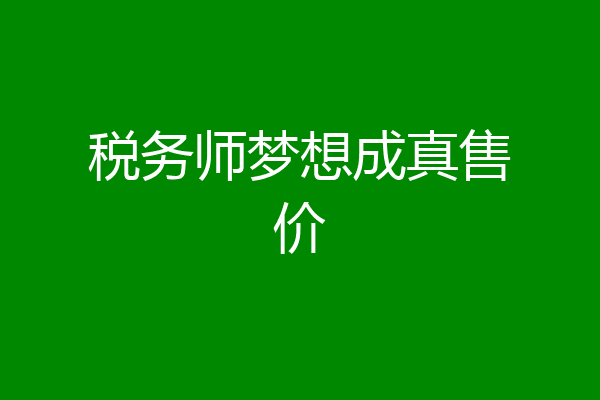 税务师梦想成真售价