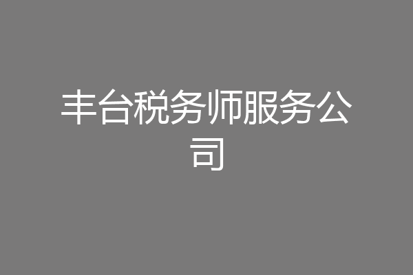 丰台税务师服务公司