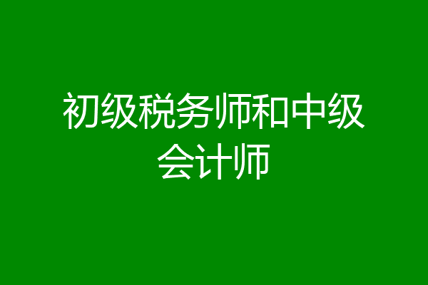 初级税务师和中级会计师
