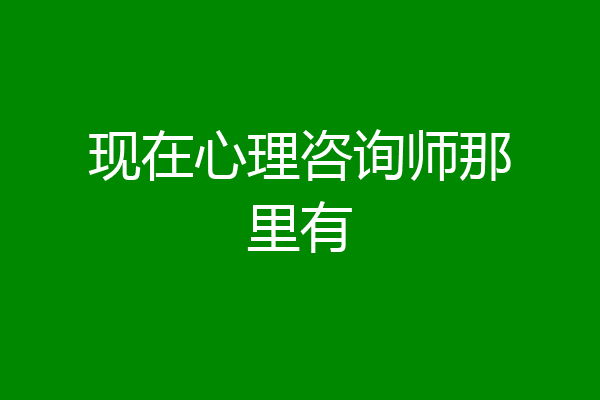 现在心理咨询师那里有