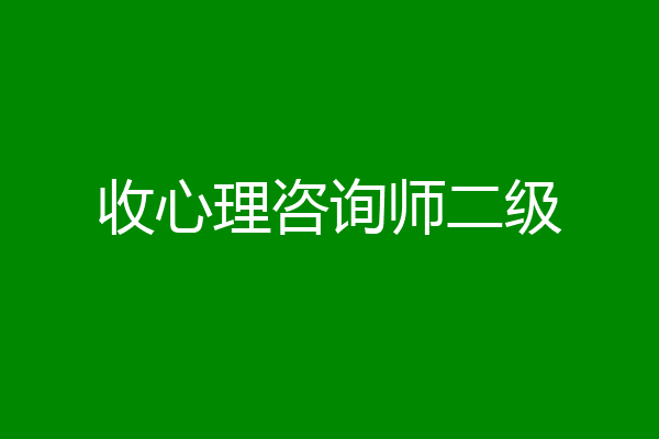 收心理咨询师二级