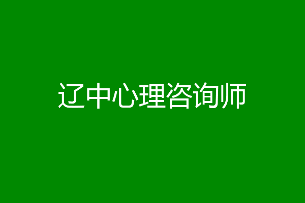 辽中心理咨询师