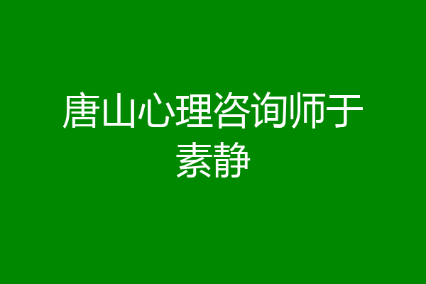 唐山心理咨询师于素静