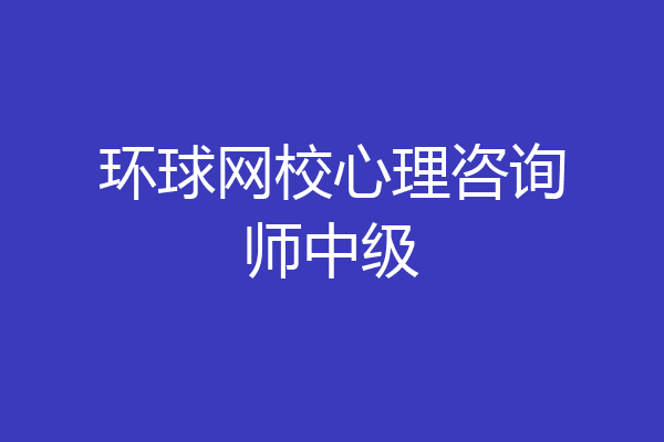 环球网校心理咨询师中级