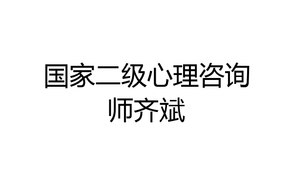国家二级心理咨询师齐斌