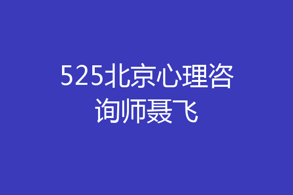 525北京心理咨询师聂飞