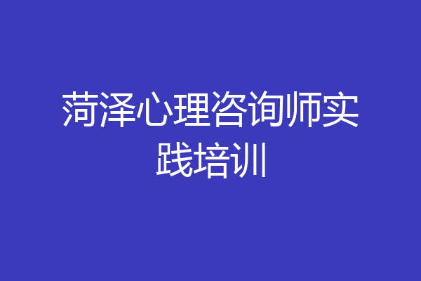 菏泽心理咨询师实践培训