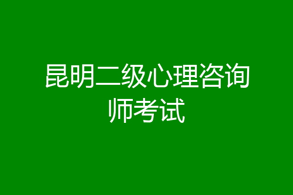昆明二级心理咨询师考试