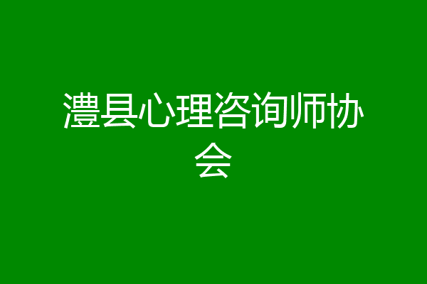 澧县心理咨询师协会