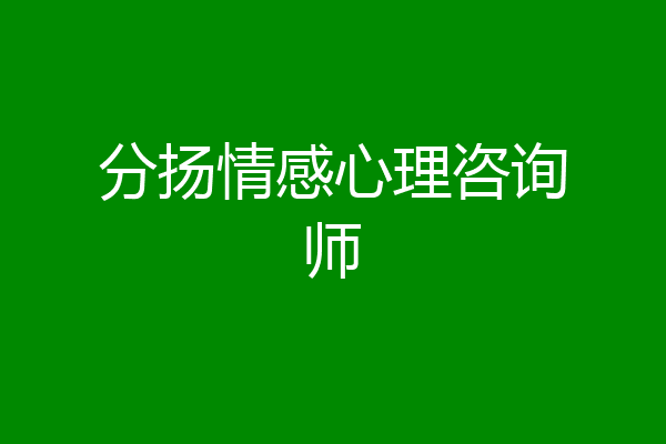 分扬情感心理咨询师