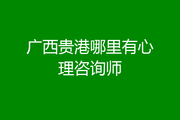 广西贵港哪里有心理咨询师