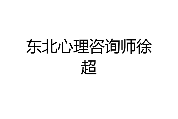 东北心理咨询师徐超