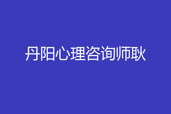 丹阳心理咨询师耿
