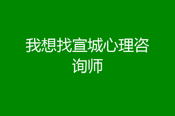 我想找宣城心理咨询师