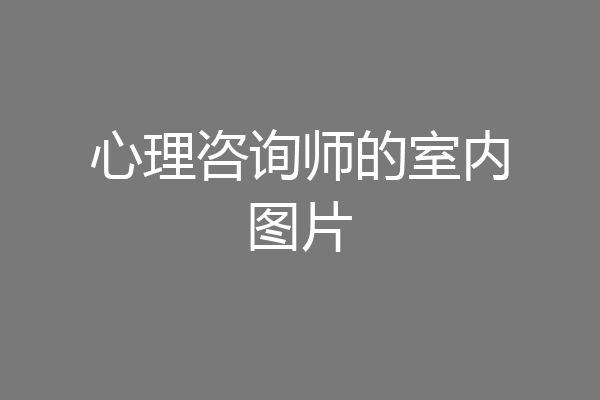 心理咨询师的室内图片