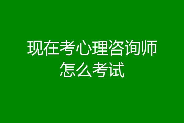 现在考心理咨询师怎么考试