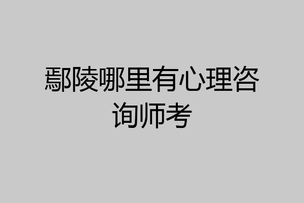 鄢陵哪里有心理咨询师考