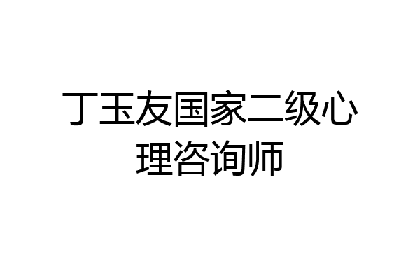 丁玉友国家二级心理咨询师