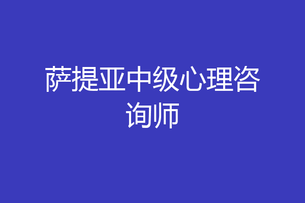 萨提亚中级心理咨询师