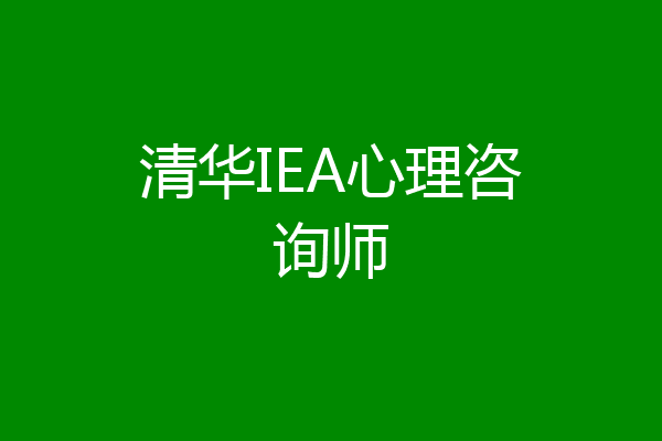 清华IEA心理咨询师