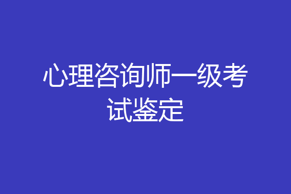心理咨询师一级考试鉴定