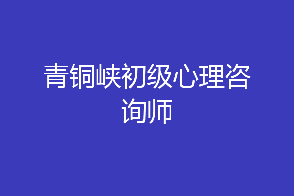 青铜峡初级心理咨询师