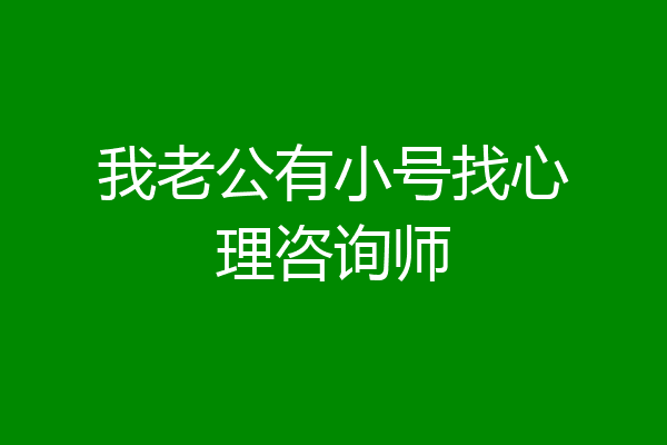 我老公有小号找心理咨询师