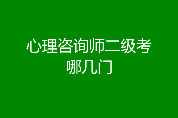心理咨询师二级考哪几门
