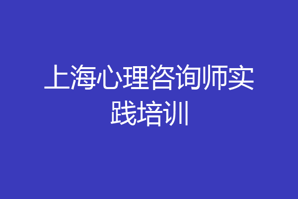 上海心理咨询师实践培训