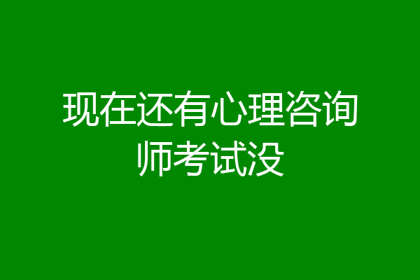 现在还有心理咨询师考试没