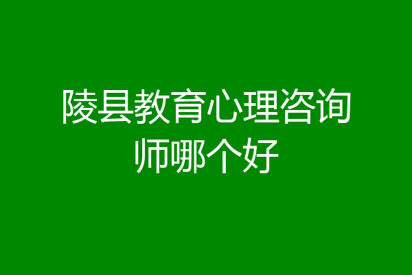 陵县教育心理咨询师哪个好