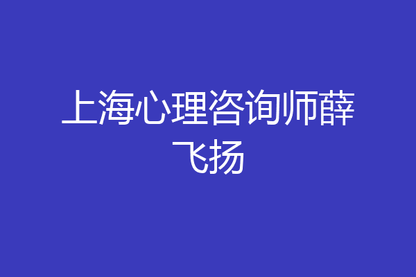 上海心理咨询师薛飞扬