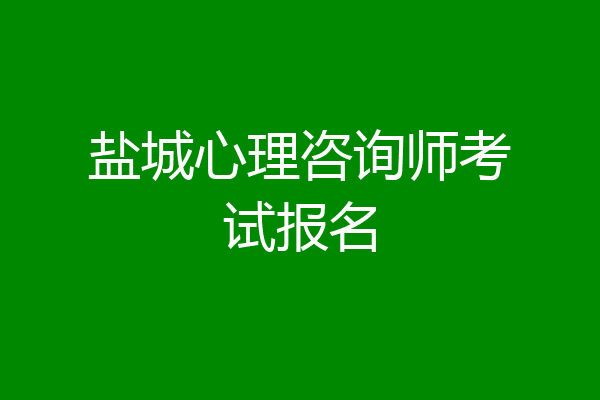盐城心理咨询师考试报名