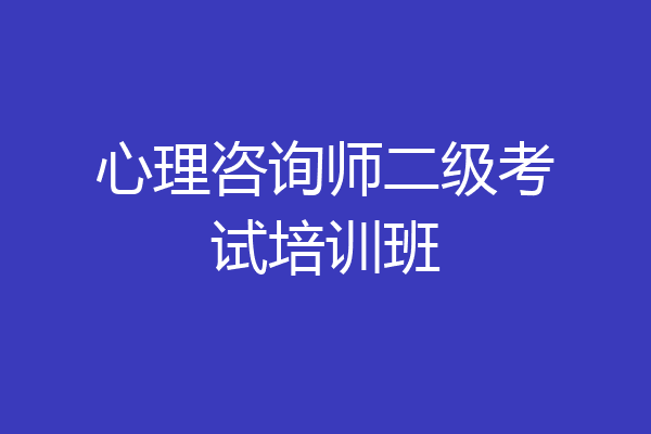 心理咨询师二级考试培训班