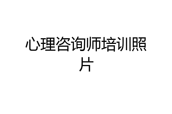 心理咨询师培训照片