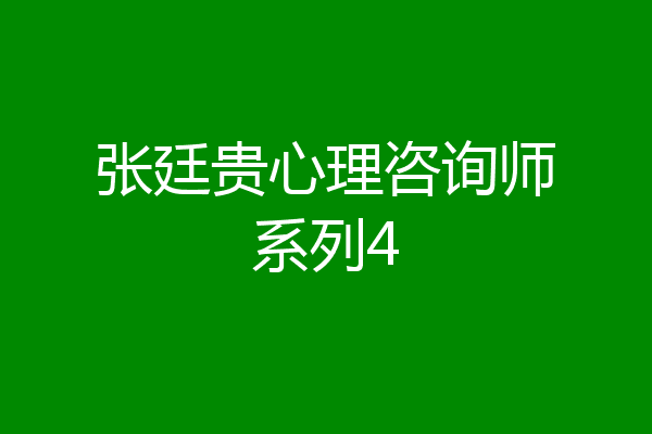 张廷贵心理咨询师系列4