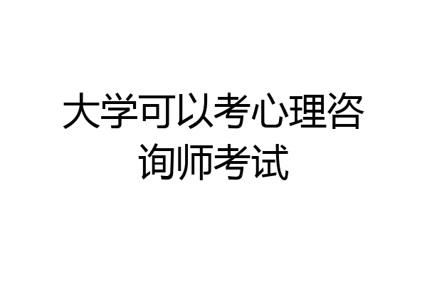 大学可以考心理咨询师考试