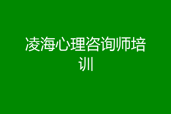 凌海心理咨询师培训